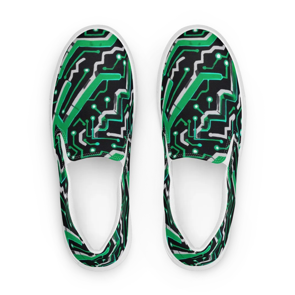 Green Current on Women's Slip-On Canvas Shoes — Front