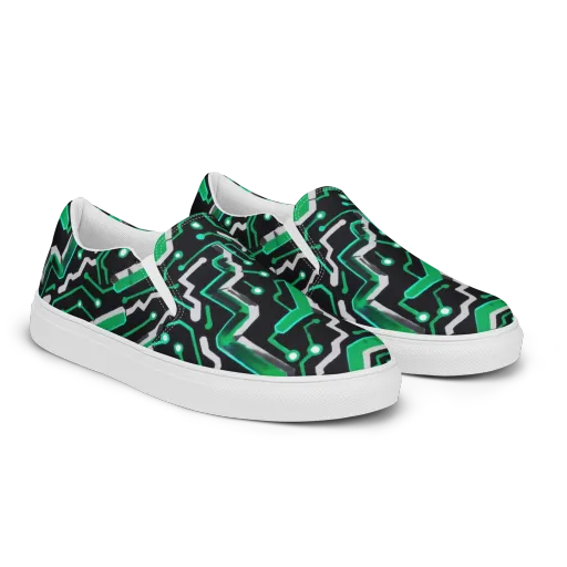 Green Current on a Women's Slip-On Canvas Shoes