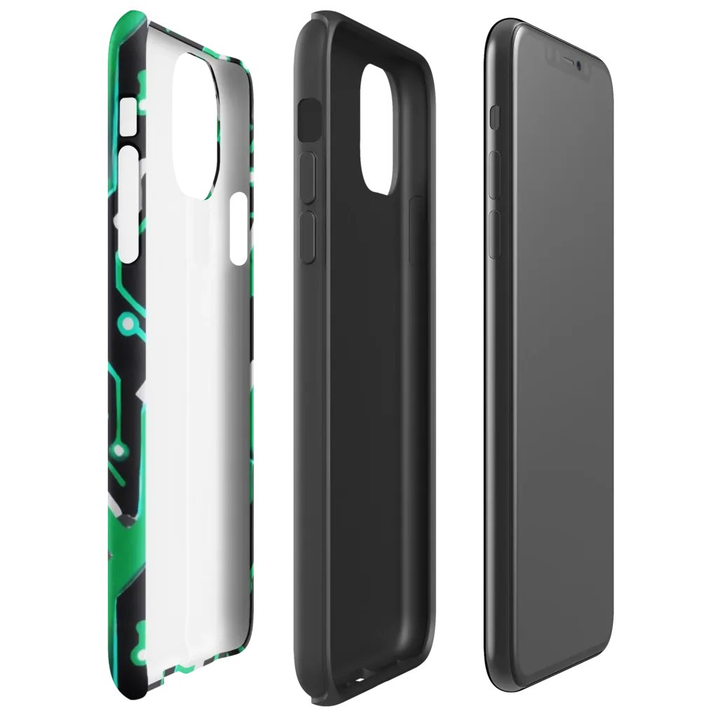 Green Current on Tough Case for iPhone® — Right