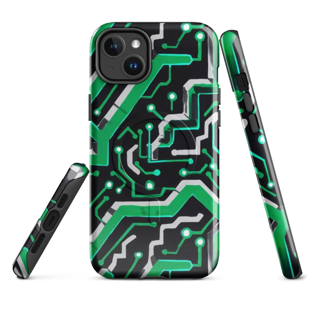 Green Current on MagSafe Tough Case for iPhone® — Front