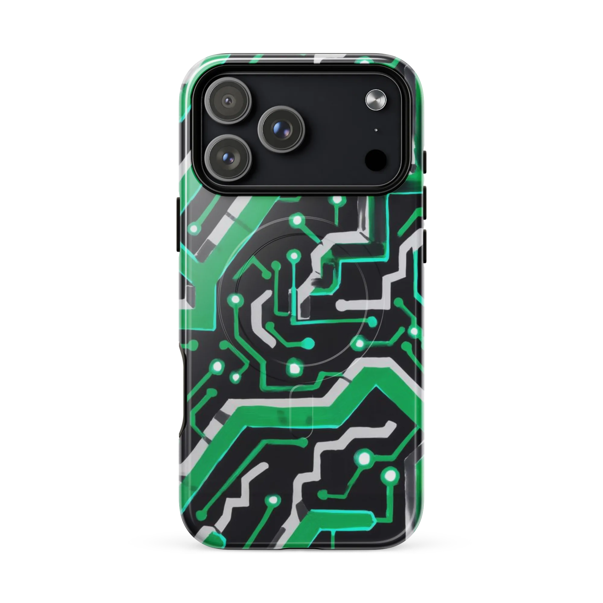 Green Current on MagSafe Tough Case for iPhone® — Front