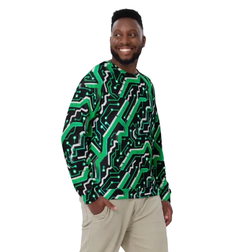 Green Current on a Sweatshirt