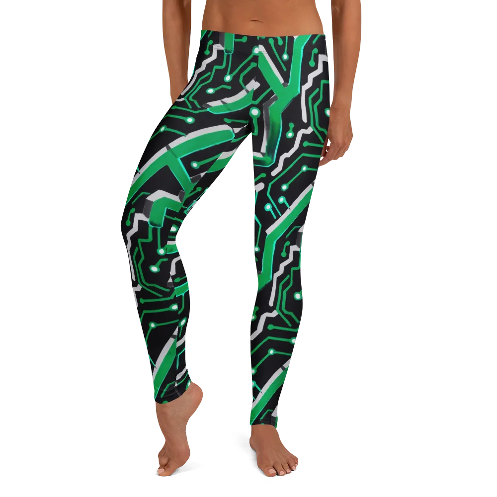 Green Current on Leggings — Front