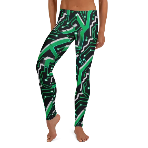 Green Current on a Leggings