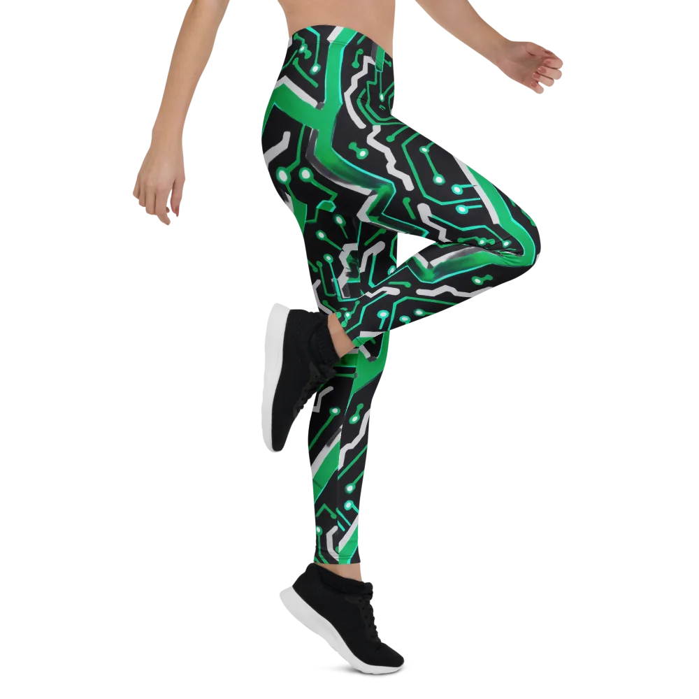 Green Current on Leggings — Right