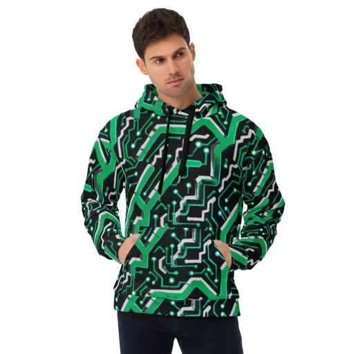 Green Current on a Hoodie