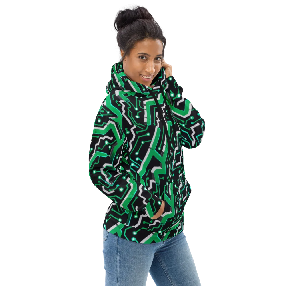 Green Current on Hoodie — Right