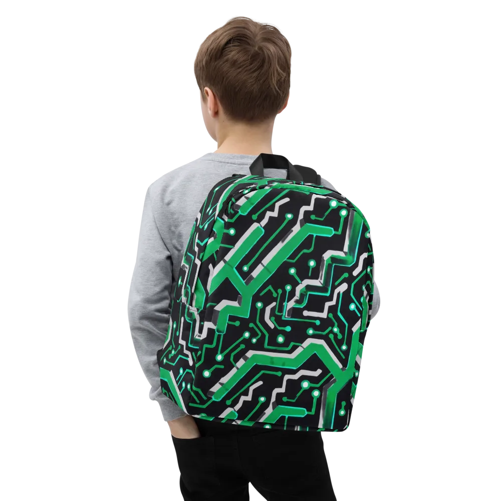 Green Current on Minimalist Backpack — Zoomed-in