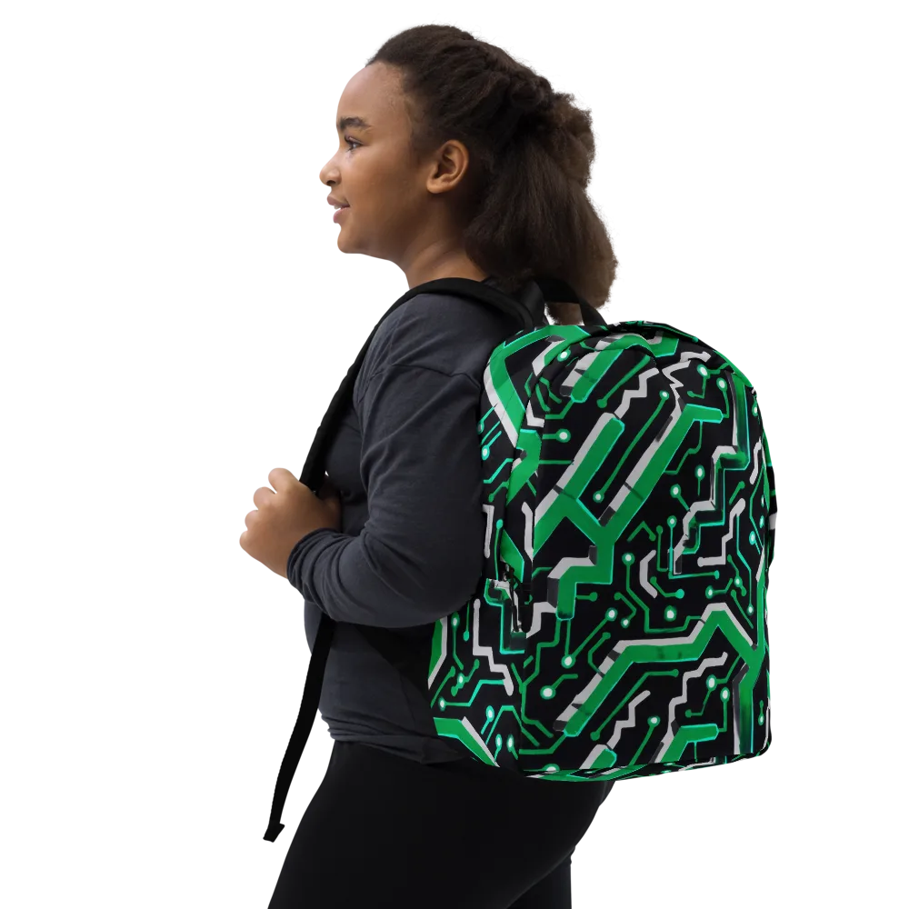 Green Current on Minimalist Backpack — Right Front
