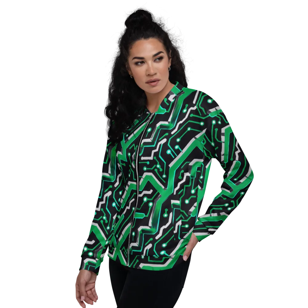 Green Current on Bomber Jacket — Left
