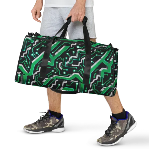 Green Current on a Duffle Bag