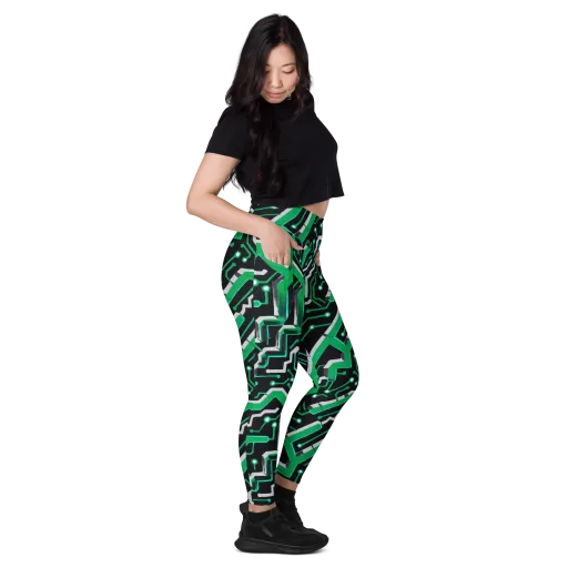 Green Current on a Leggings with Pockets