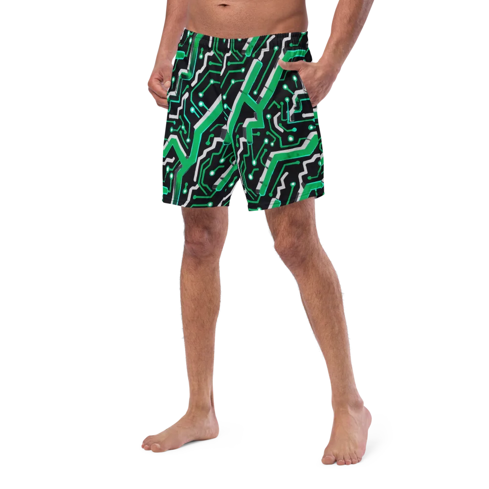 Green Current on Swim Trunks — Left Front