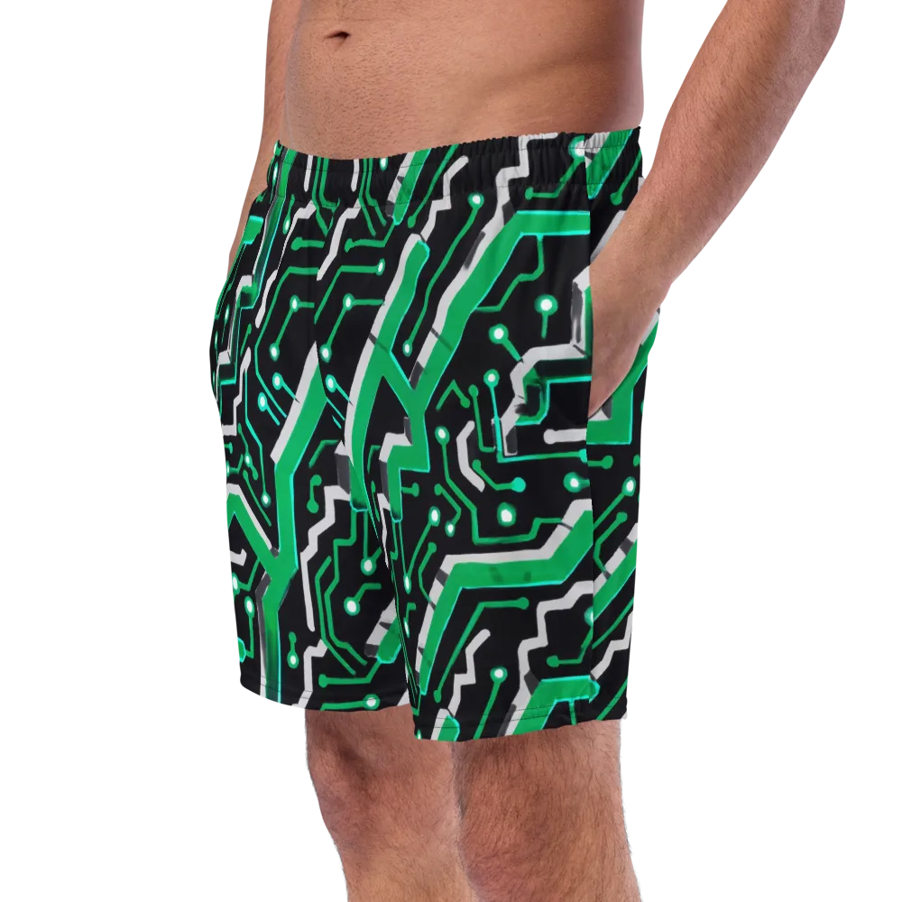 Green Current on Swim Trunks — Left Front