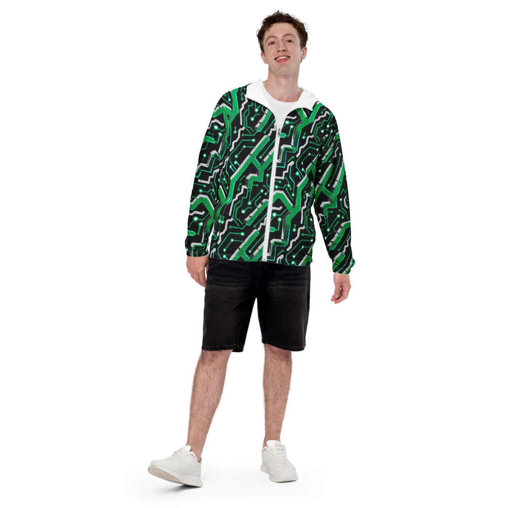 Green Current on Men's Windbreaker — Front
