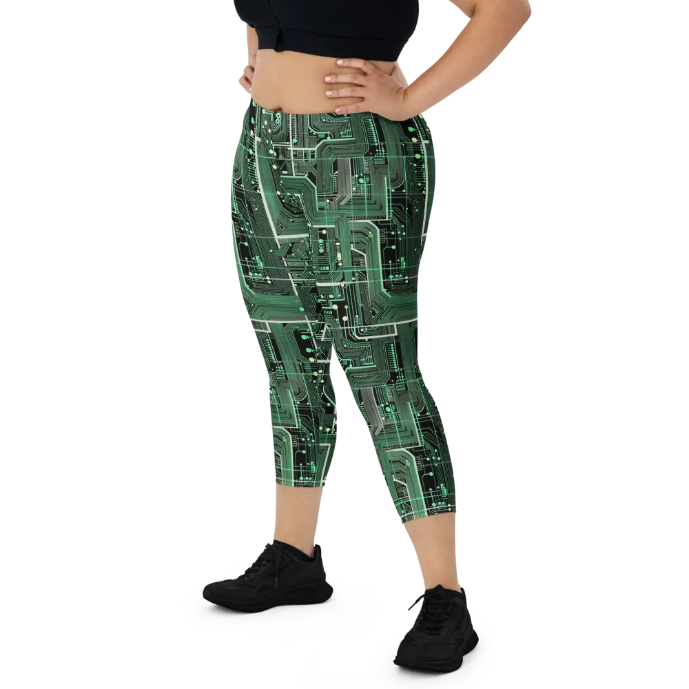 Emerald Motherboard on Capri Leggings — Front