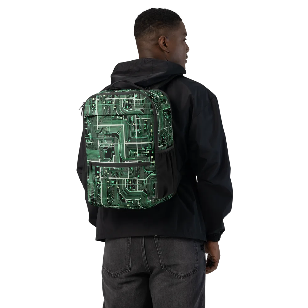 Emerald Motherboard on Utility Backpack — Back