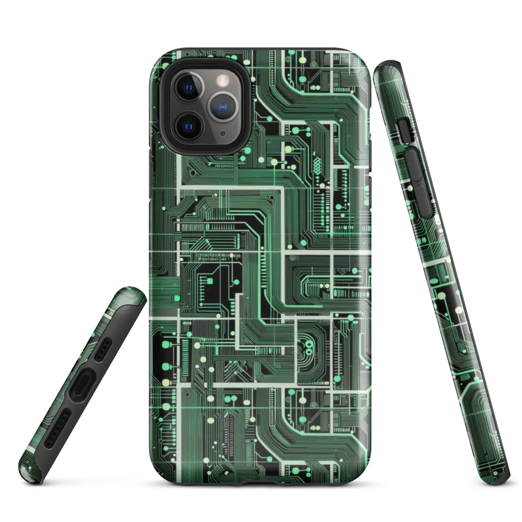 Emerald Motherboard on Tough Case for iPhone® — Front