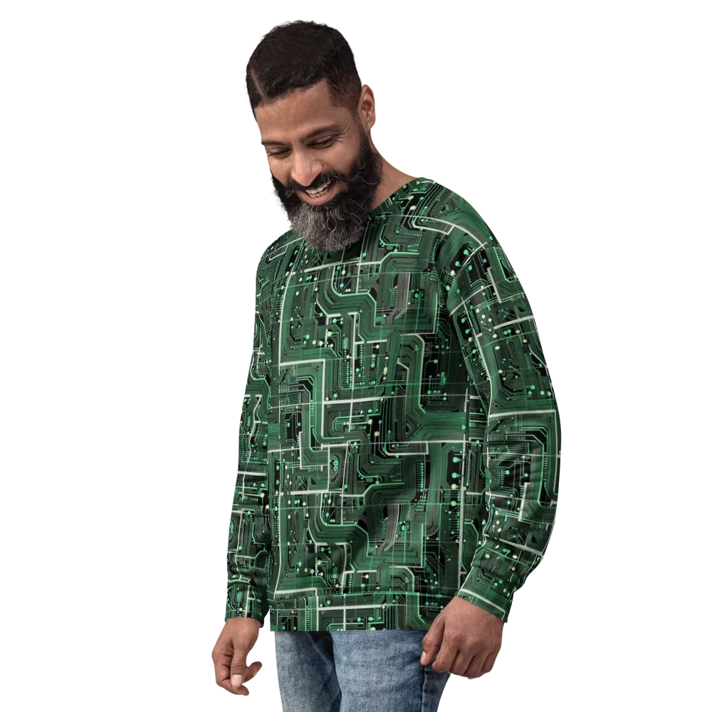 Emerald Motherboard on Sweatshirt — Left Front