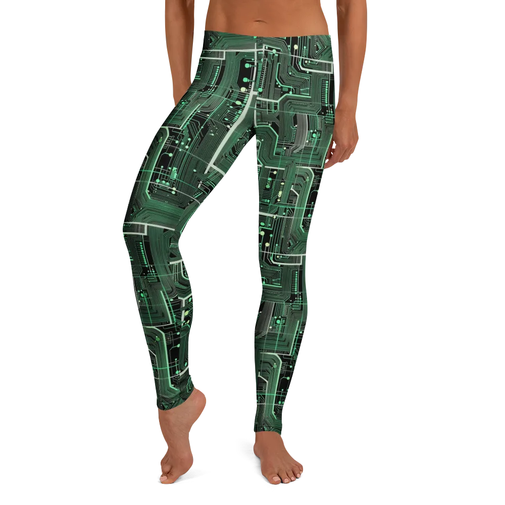 Emerald Motherboard on Leggings — Front
