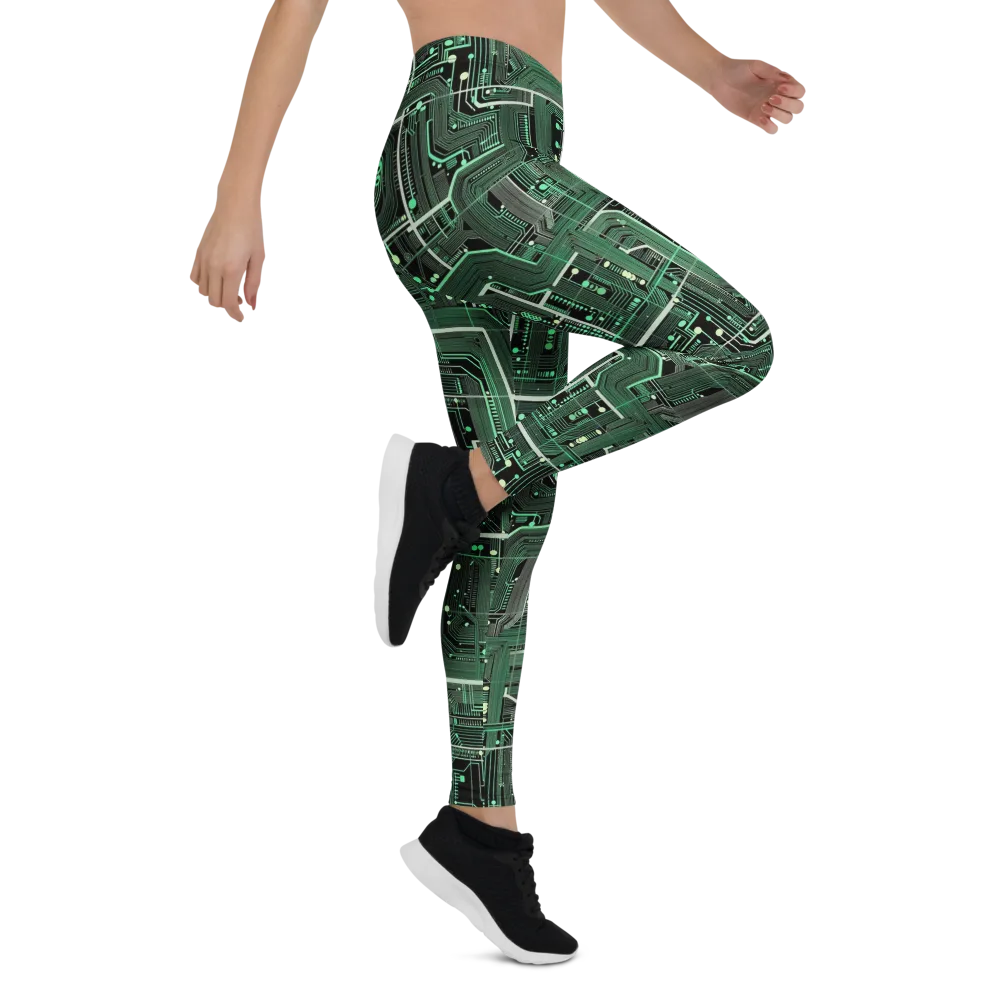 Emerald Motherboard on Leggings — Right