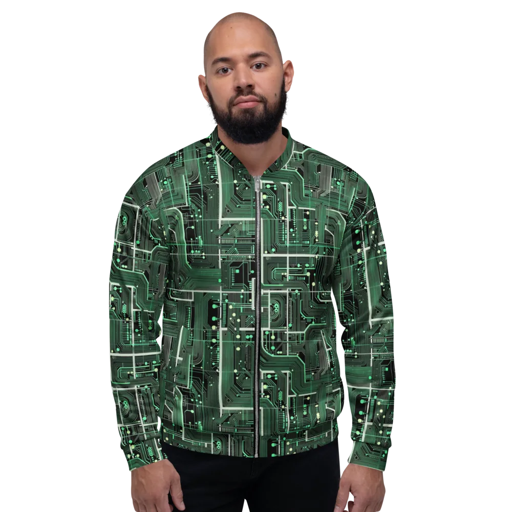Emerald Motherboard on Bomber Jacket — Front