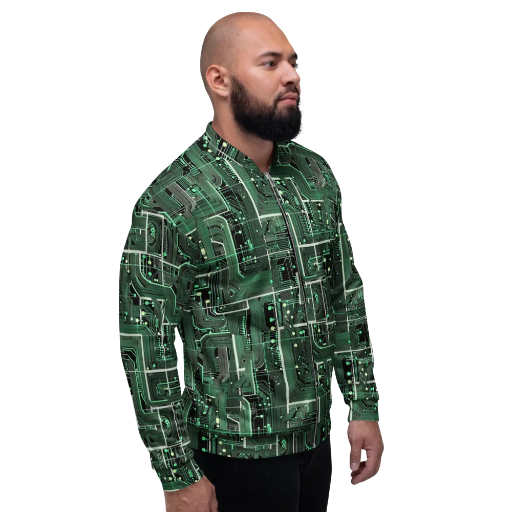 Emerald Motherboard on Bomber Jacket — Right