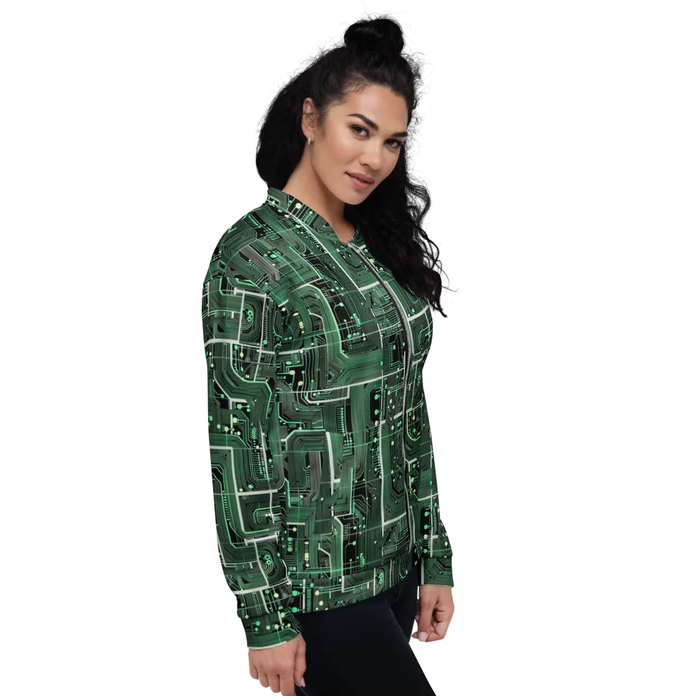 Emerald Motherboard on Bomber Jacket — Right