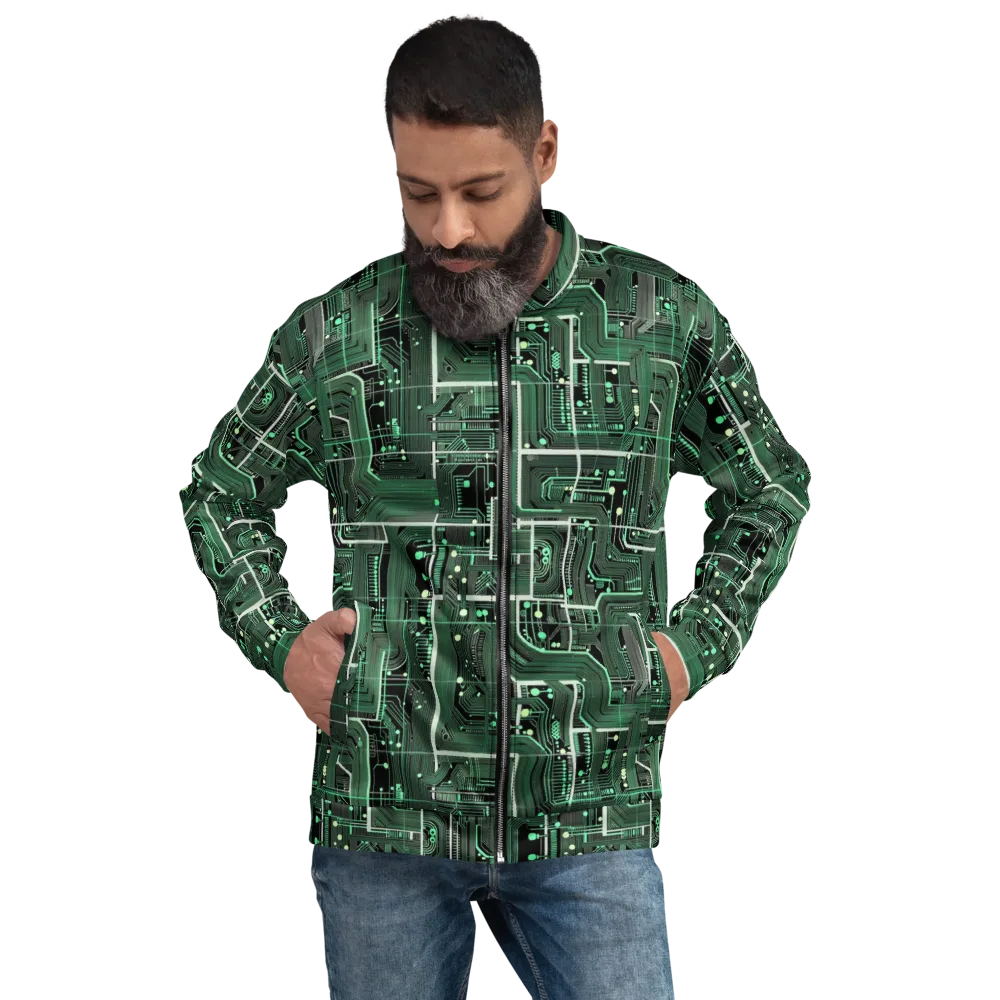 Emerald Motherboard on Bomber Jacket — Front