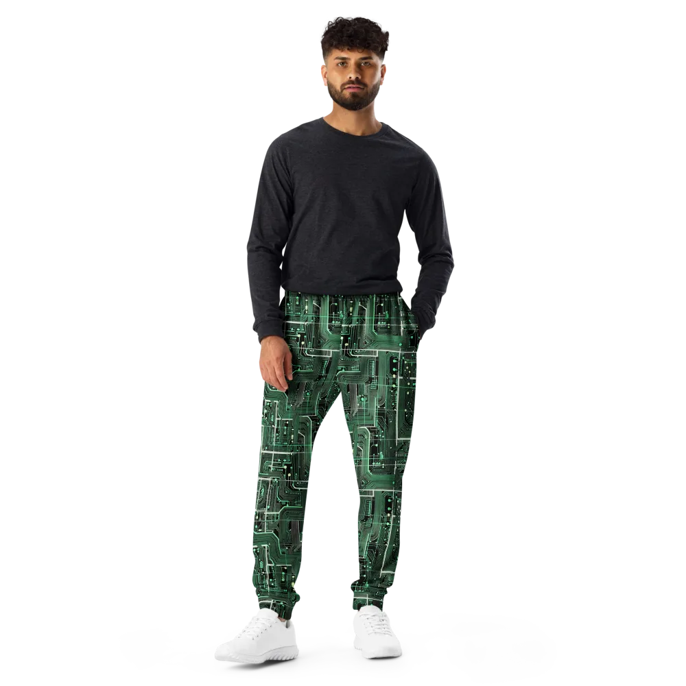 Emerald Motherboard on Men's Joggers — Front