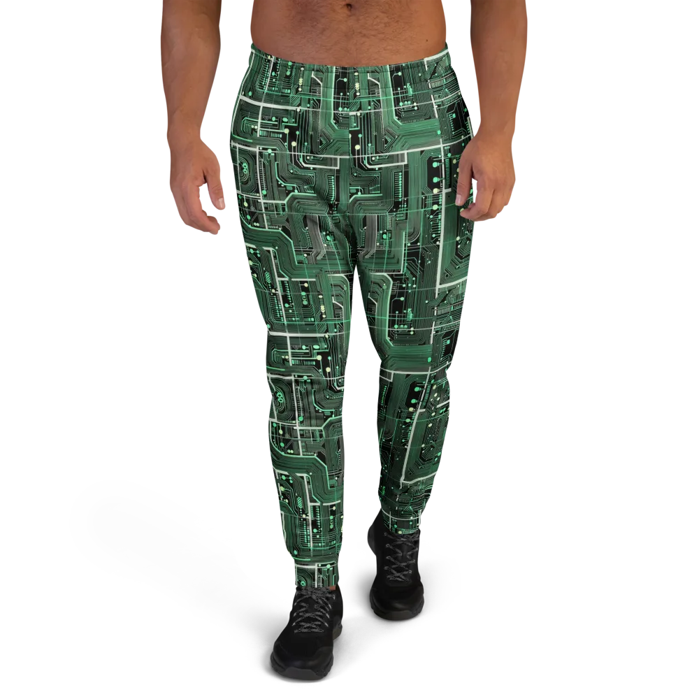 Emerald Motherboard on Men's Joggers — Front
