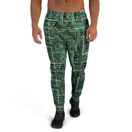 Emerald Motherboard on a Men's Joggers