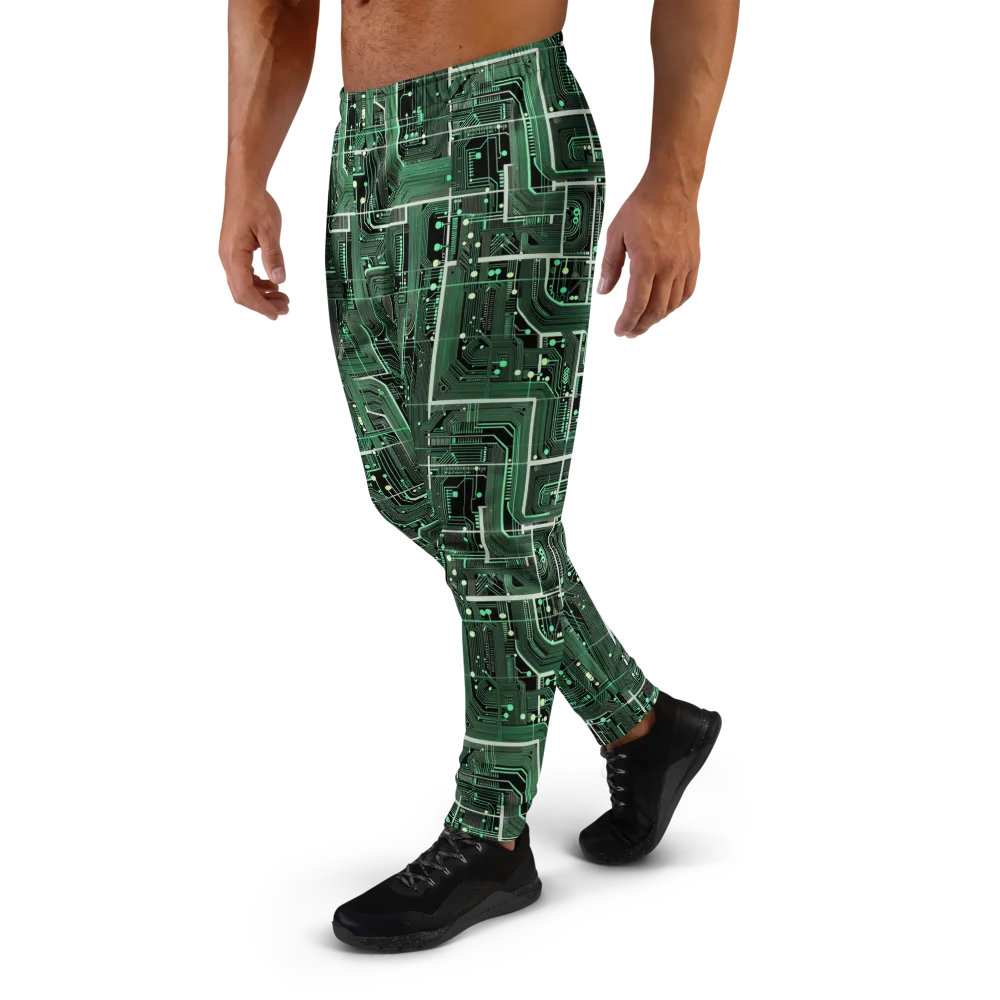 Emerald Motherboard on Men's Joggers — Left