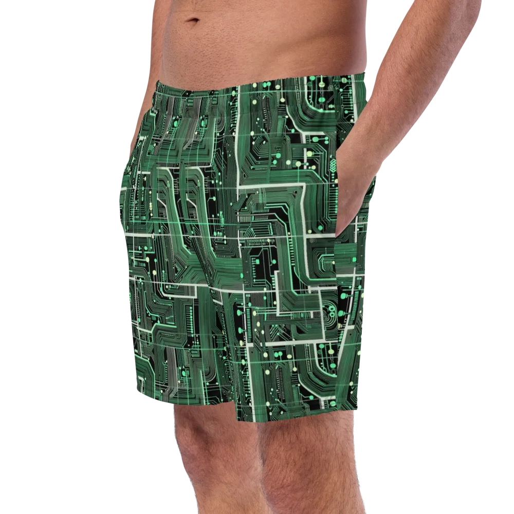 Emerald Motherboard on Swim Trunks — Left Front