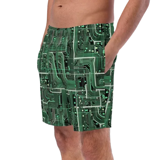 Emerald Motherboard on a Swim Trunks