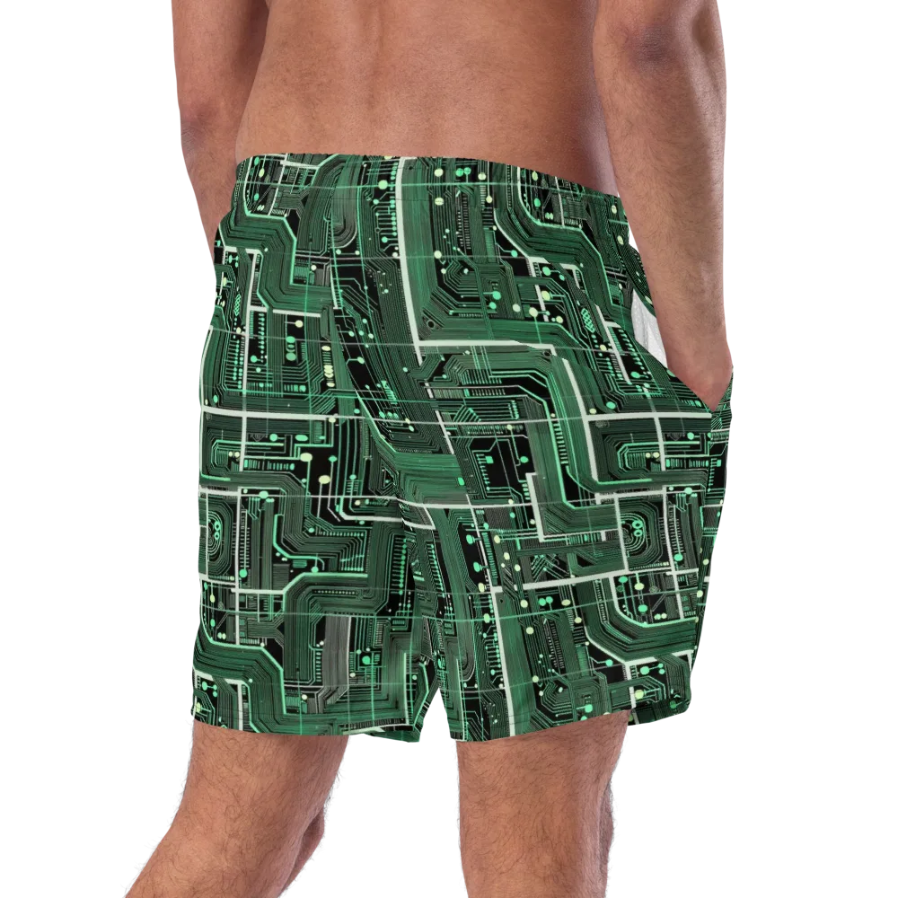 Emerald Motherboard on Swim Trunks — Right Back