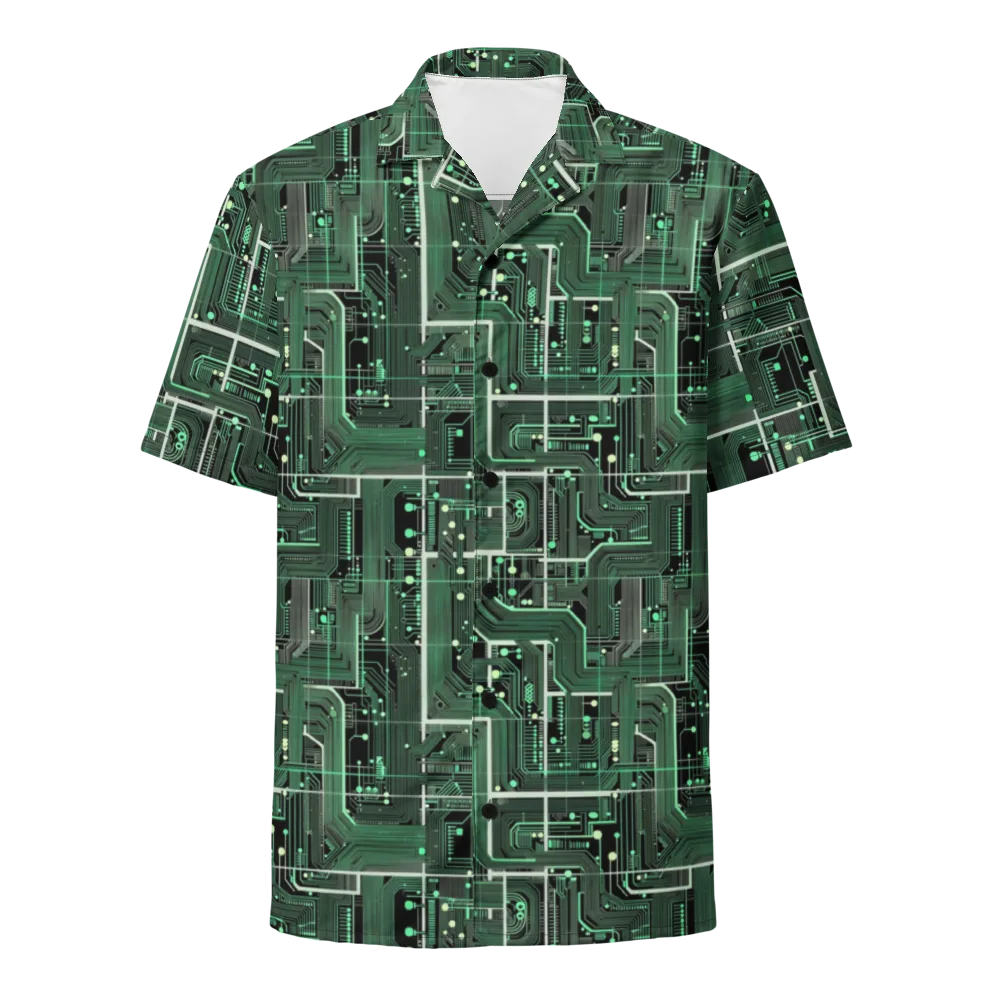 Emerald Motherboard on Button Shirt — Front