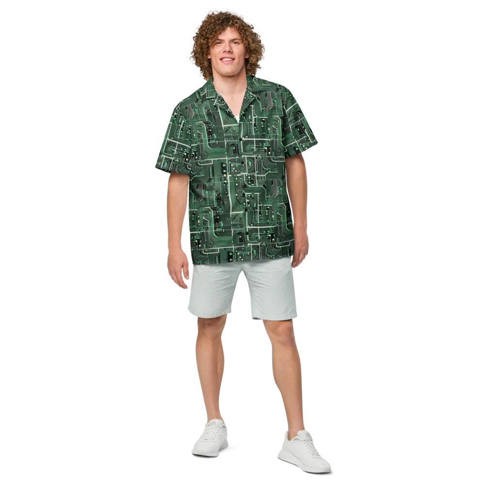 Emerald Motherboard on Button Shirt — Front