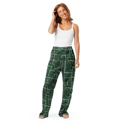 Emerald Motherboard on a Women's Pajama Pants