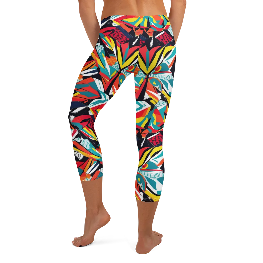 Spectrum Fracture on Capri Leggings — Back