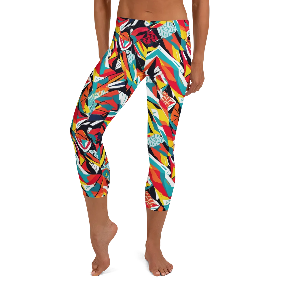 Spectrum Fracture on Capri Leggings — Front