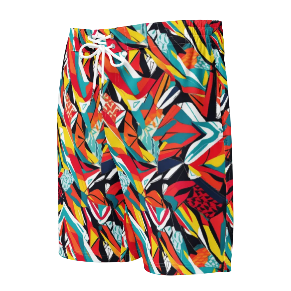 Spectrum Fracture on Men's Board Shorts — Front
