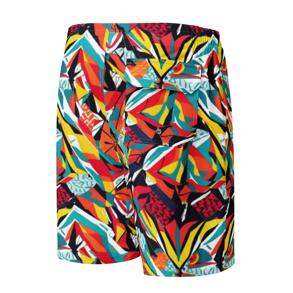 Spectrum Fracture on Men's Board Shorts — Back