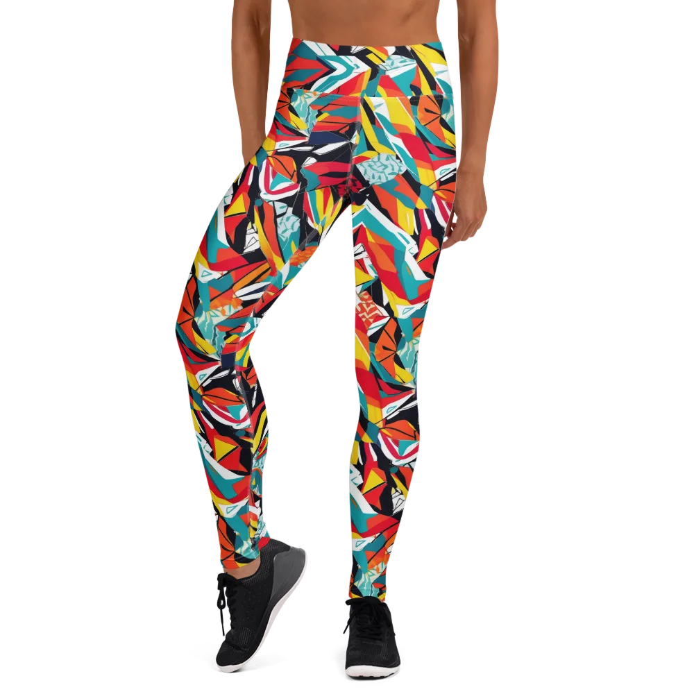 Spectrum Fracture on Yoga Leggings — Front