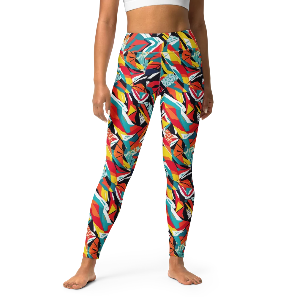 Spectrum Fracture on Yoga Leggings — Front