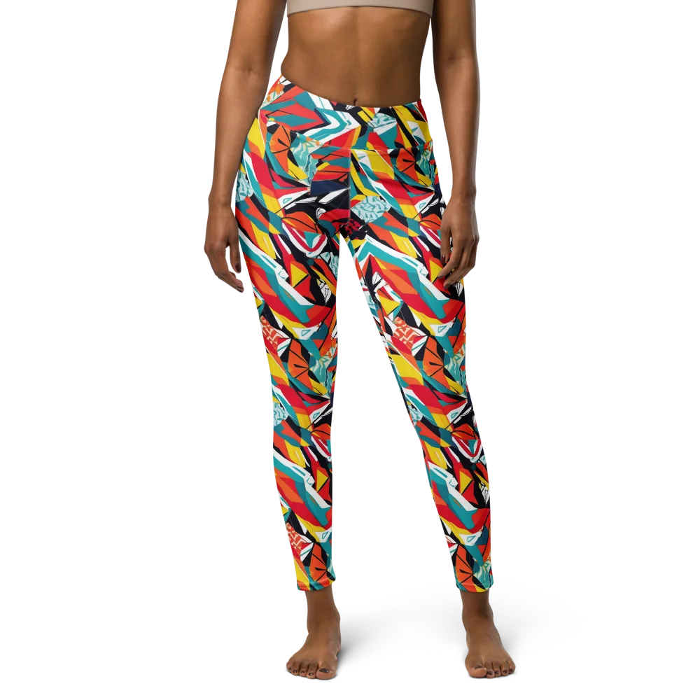 Spectrum Fracture on Yoga Leggings — Front