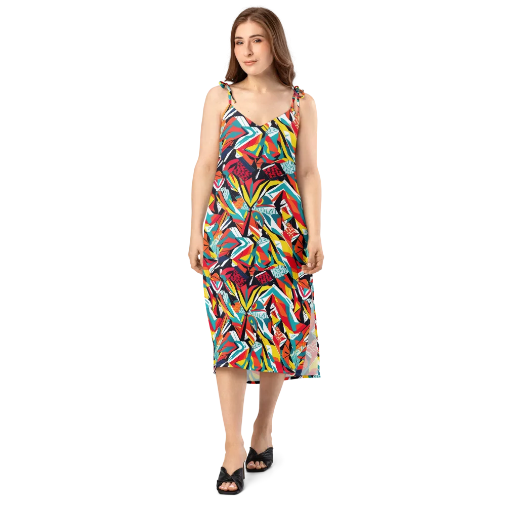 Spectrum Fracture on Slip Dress — Front