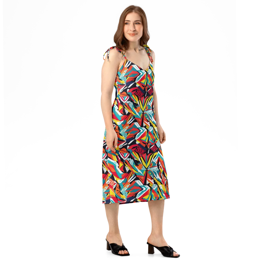 Spectrum Fracture on Slip Dress — Right Front