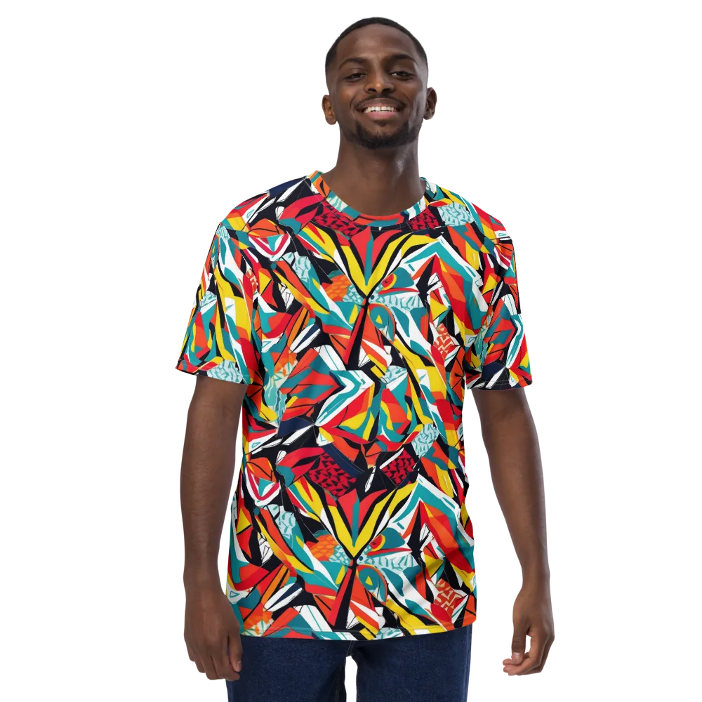 Spectrum Fracture on Men's Crew Neck T-Shirt — Front