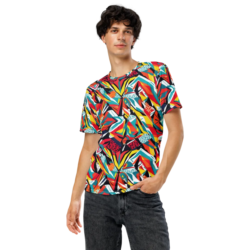 Spectrum Fracture on Men's Crew Neck T-Shirt — Front